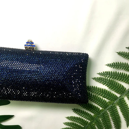 Blue Color Crystal Women Clutches Bag Fashion Party Clutch Purse Evening Bags Women Prom Handbags Ladies Chain Shoulder Bags