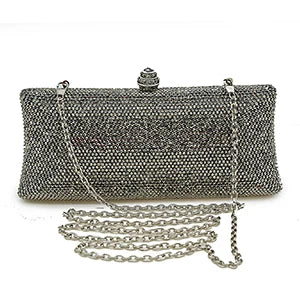 Blue Color Crystal Women Clutches Bag Fashion Party Clutch Purse Evening Bags Women Prom Handbags Ladies Chain Shoulder Bags
