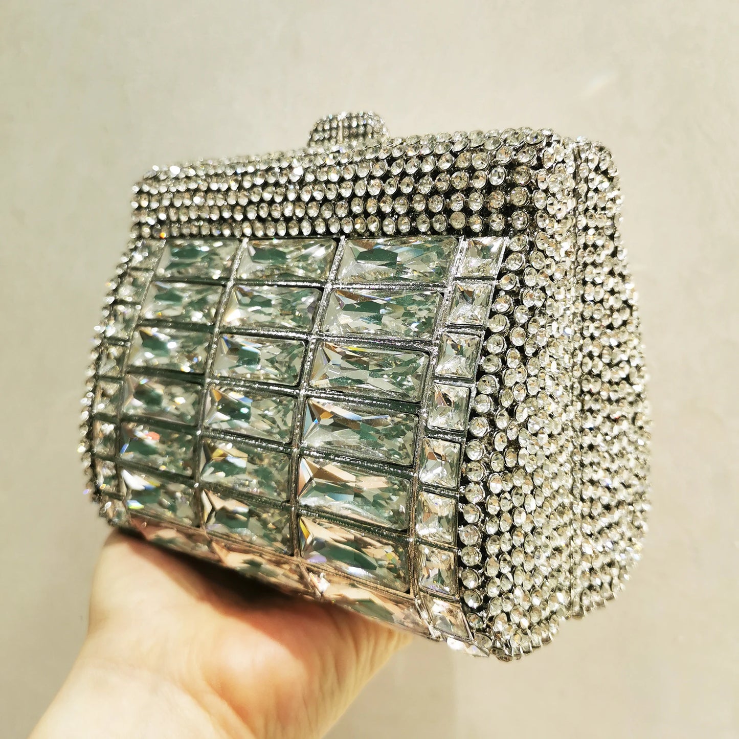 Blue Gold Silver Champagne Glass Diamond Woman Bag Dinner Party Crystal Clutch Purse Banquet Wedding Bridal Gala Evening Handbag