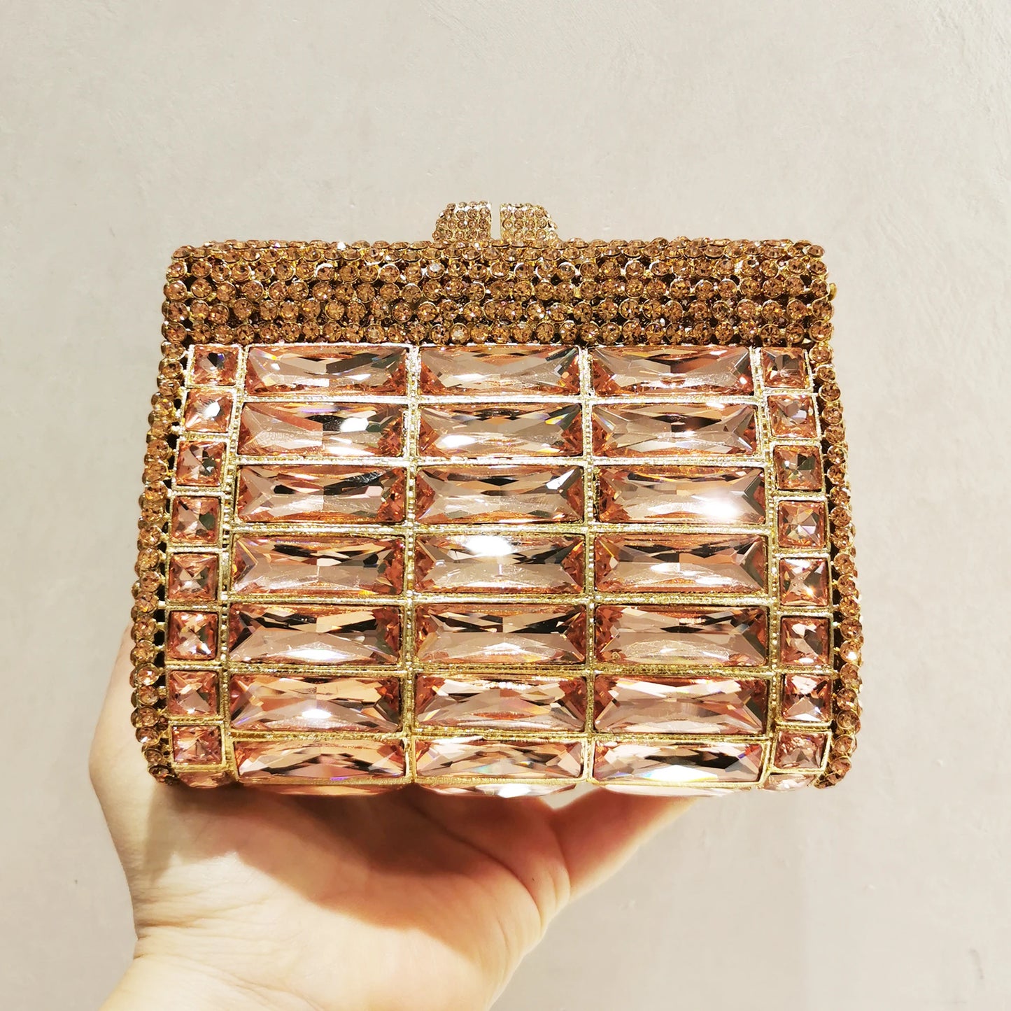Blue Gold Silver Champagne Glass Diamond Woman Bag Dinner Party Crystal Clutch Purse Banquet Wedding Bridal Gala Evening Handbag