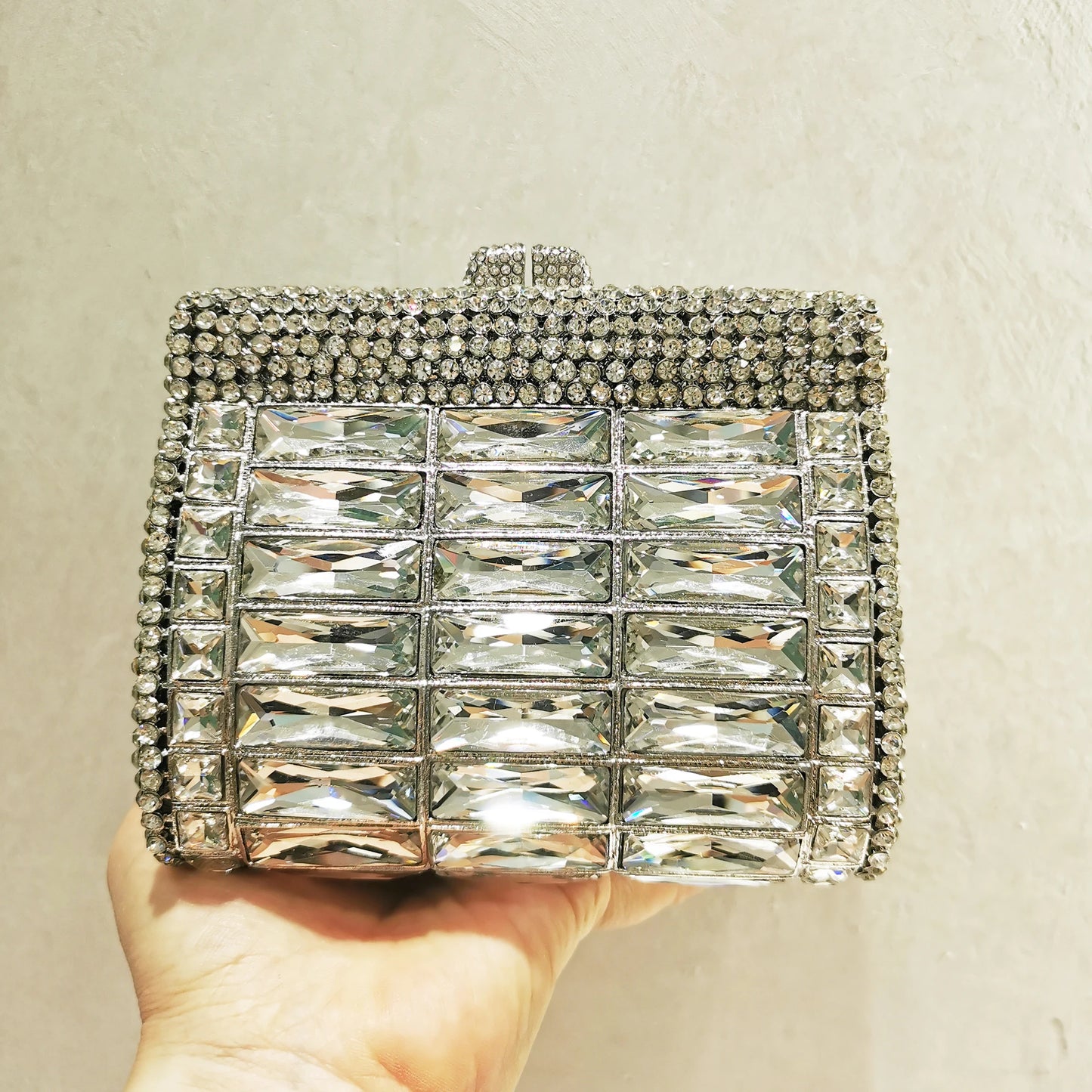 Blue Gold Silver Champagne Glass Diamond Woman Bag Dinner Party Crystal Clutch Purse Banquet Wedding Bridal Gala Evening Handbag