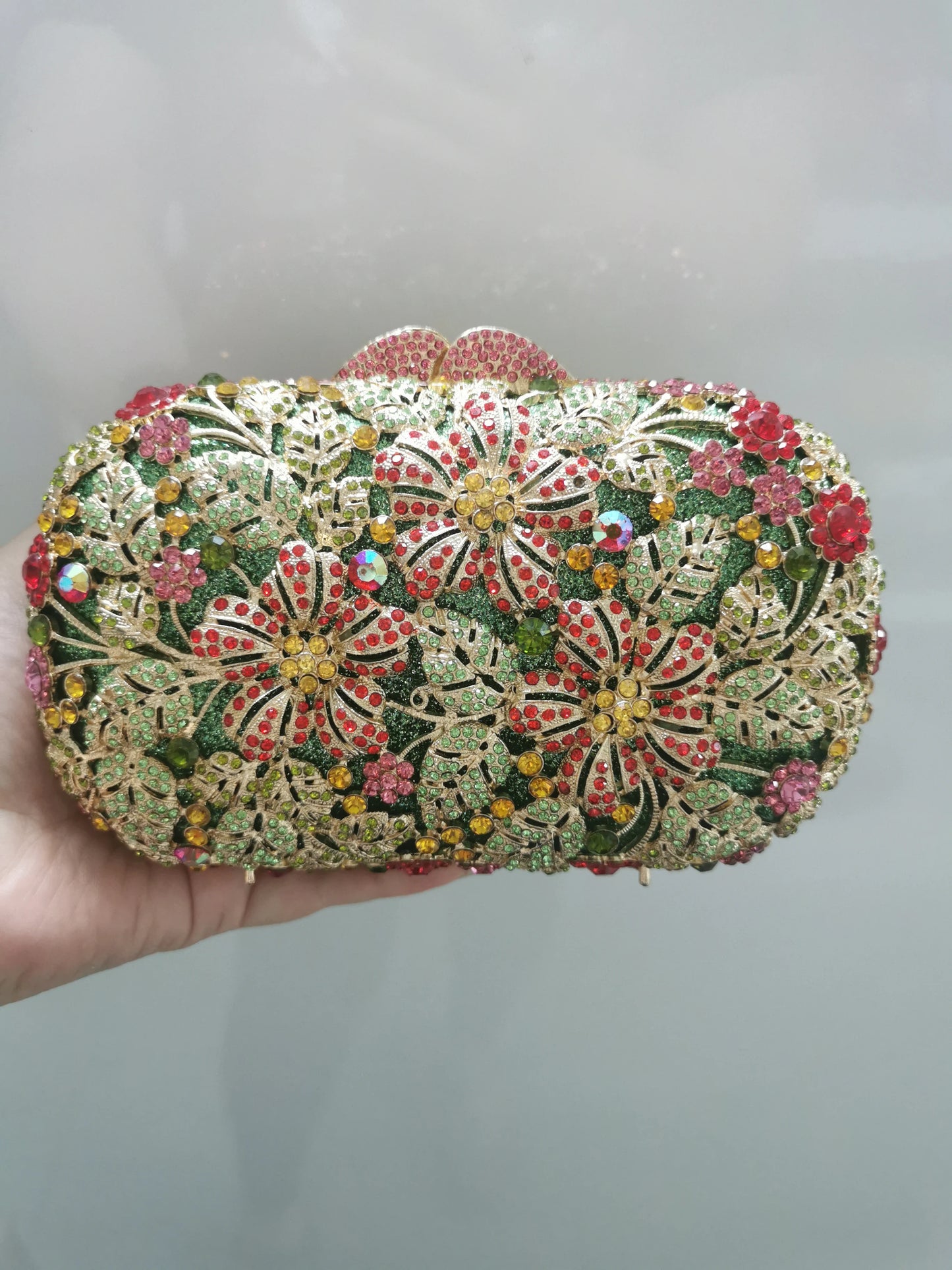 Blue Green Black Silver Red Women's Diamond Bride Clutches Purses Ladies Crystal Rhinestone Female Evening Dinner Party Handbags