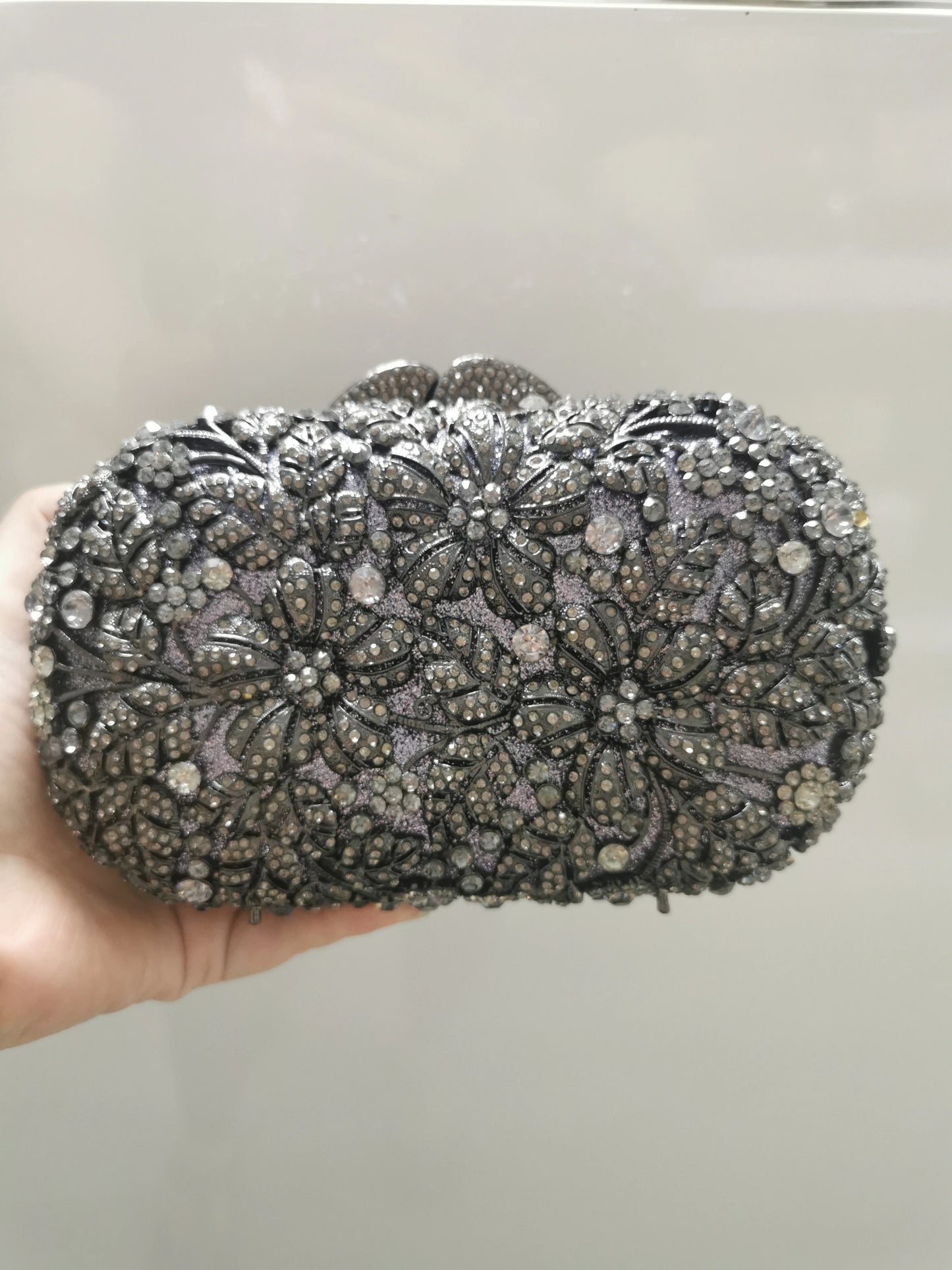 Blue Green Black Silver Red Women's Diamond Bride Clutches Purses Ladies Crystal Rhinestone Female Evening Dinner Party Handbags