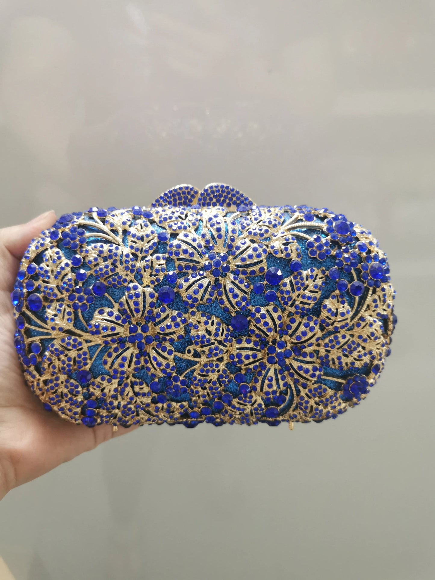 Blue Green Black Silver Red Women's Diamond Bride Clutches Purses Ladies Crystal Rhinestone Female Evening Dinner Party Handbags