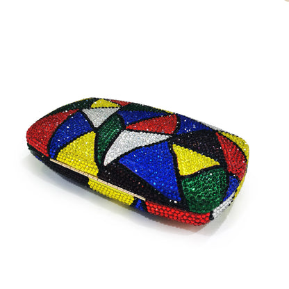 Blue Rhinestone Clutch Bag Luxury Black Crystal Women Party Purses Fashion Female Chain Evening Bags Clutches Ladies Dinner Bag