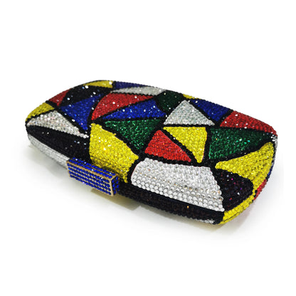 Blue Rhinestone Clutch Bag Luxury Black Crystal Women Party Purses Fashion Female Chain Evening Bags Clutches Ladies Dinner Bag
