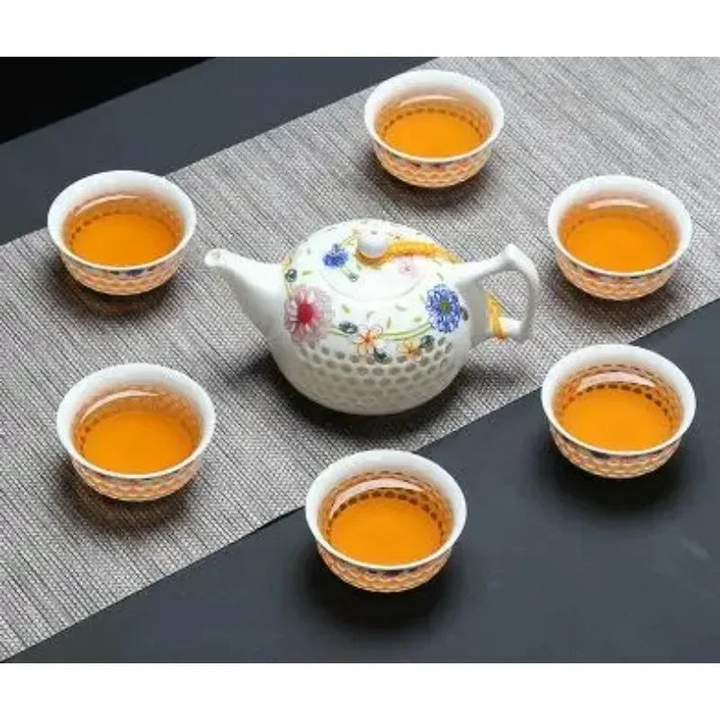 Blue White Exquisite Ceramic Teapot Kettles Tea Cup Porcelain Chinese Kung Fu Tea Set Drinkware
