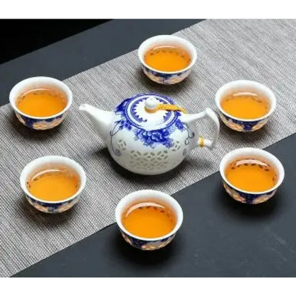 Blue White Exquisite Ceramic Teapot Kettles Tea Cup Porcelain Chinese Kung Fu Tea Set Drinkware