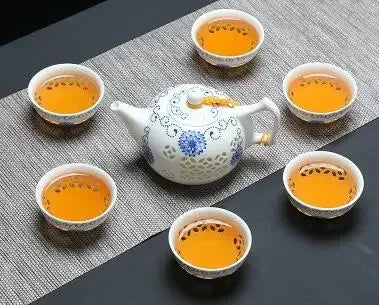 Blue White Exquisite Ceramic Teapot Kettles Tea Cup Porcelain Chinese Kung Fu Tea Set Drinkware