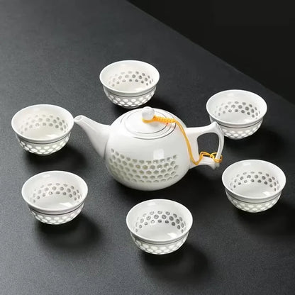 Blue White Exquisite Ceramic Teapot Kettles Tea Cup Porcelain Chinese Kung Fu Tea Set Drinkware