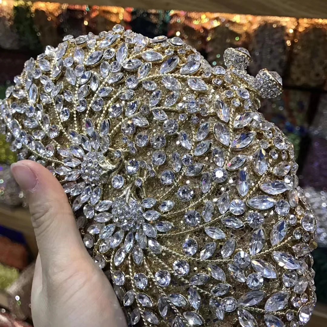 Blue White Peacock Animal Cocktail Prom Diamond Handbag Woman Crystal Birthday Party Dinner Purse Wedding Bridal Evening Bag