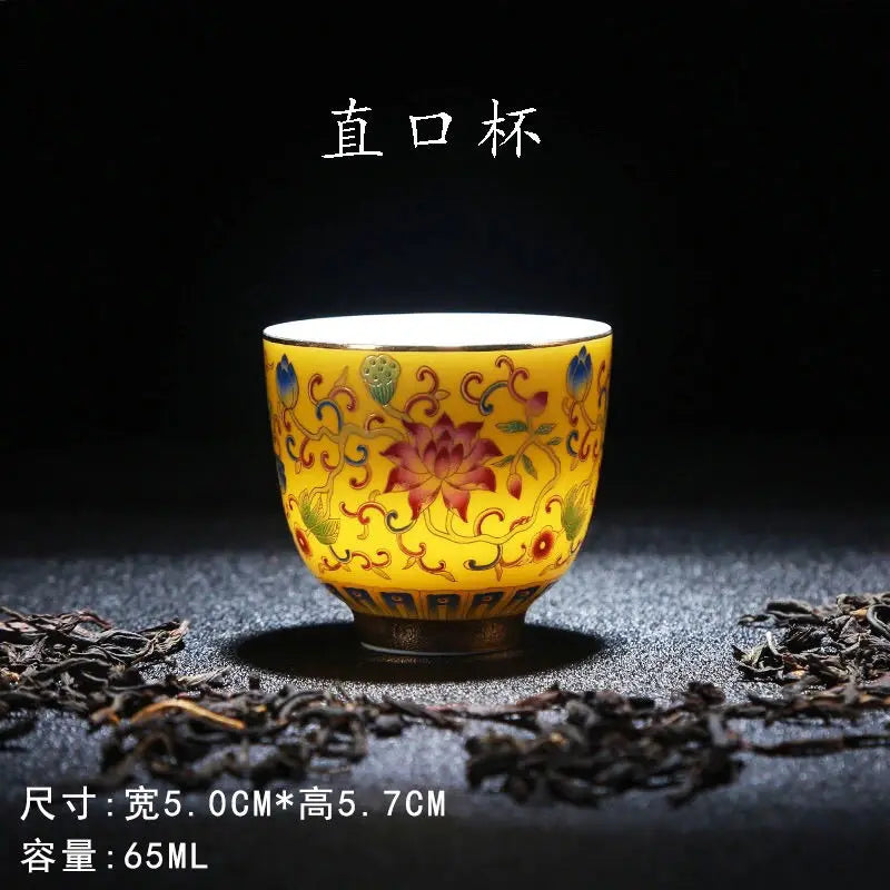 Blue and White Porcelain Gaiwan Ice Plum Tea Tureen Kung Fu Tea Maker Tea Set Teacup Ceramic Enamel Color Tea Bowl Tea Dispenser