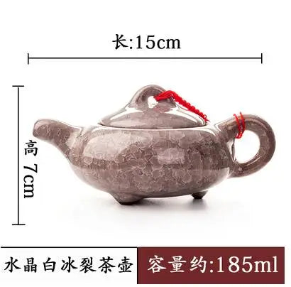 Blue and White Porcelain Teapot, Household Handhold Teapot, Filter Handmade, Exquisite Hollow Tea Set, Kungfu Ceramics