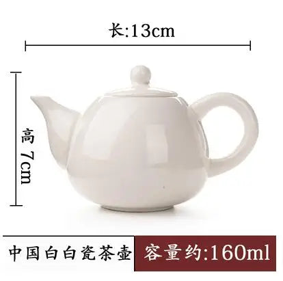 Blue and White Porcelain Teapot, Household Handhold Teapot, Filter Handmade, Exquisite Hollow Tea Set, Kungfu Ceramics