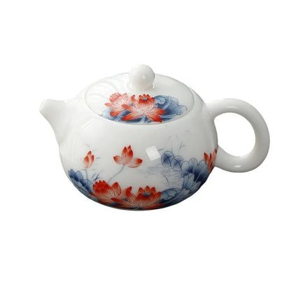 Blue and White Xishi Teapot Chinese Ceramic Kung Fu Teaware Tea Kettle for Home Use Tea Set Handpainted High End Tea Pots