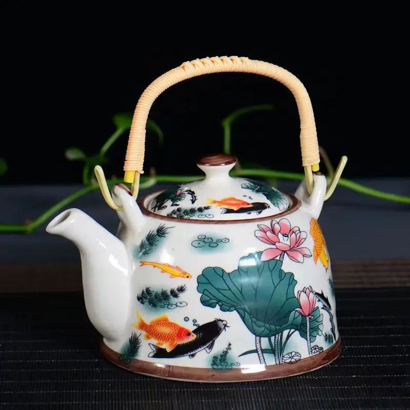 Blue and white porcelain tea pot,China's top-level artist design Ceramics sand pot handmade Kung Fu Tea Set Teapot,Puer Kettle