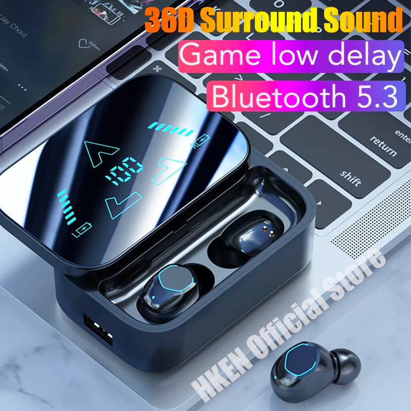 Bluetooth Earphones Hifi Sound Wireless Bluetooth Headset Noise Reduction Headphones Portable Earbuds for xiaomi iphone huawei