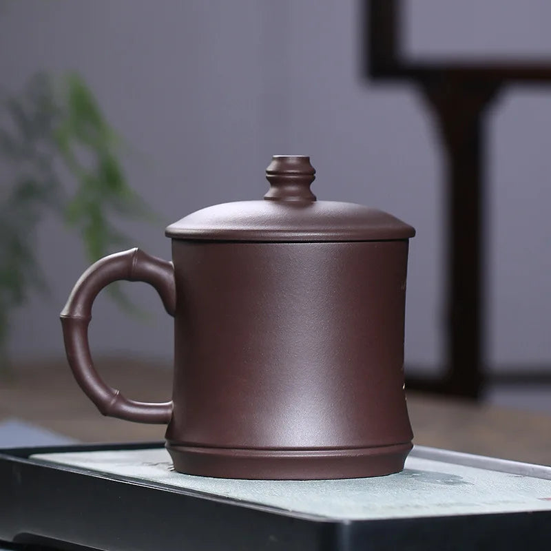 Boccaro Cup Raw Ore Purple Clay Bamboo Cup with Cover Consignment Rain Medium Sand Wholesale Raw Ore Purple Clay Modeling Clay P