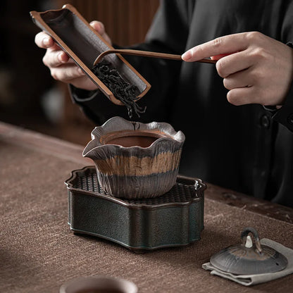 Bodhi hand pot tea making tool stone ware single pot small cover bowl kungfu teapot tea set tea set kitchen restaurant bar