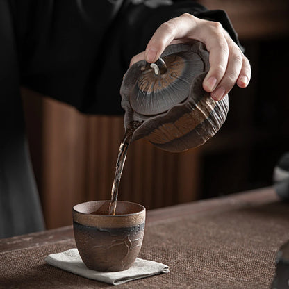 Bodhi hand pot tea making tool stone ware single pot small cover bowl kungfu teapot tea set tea set kitchen restaurant bar