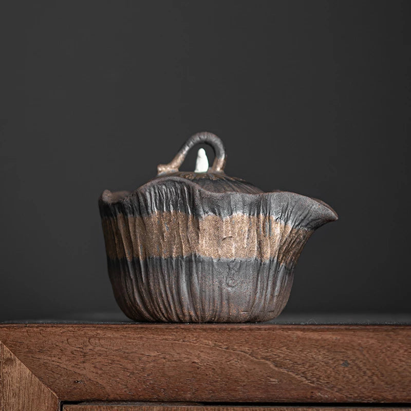 Bodhi hand pot tea making tool stone ware single pot small cover bowl kungfu teapot tea set tea set kitchen restaurant bar