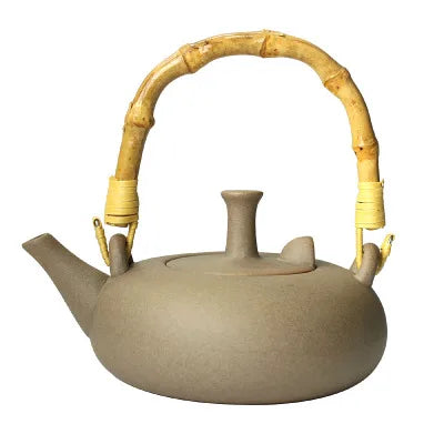 Boiled Tea Kettle Jingdezhen Unglazed Lifting Beam Pot Small Pot Hantao  Stone Pottery Kung Fu Black Tea Set Free Shipping