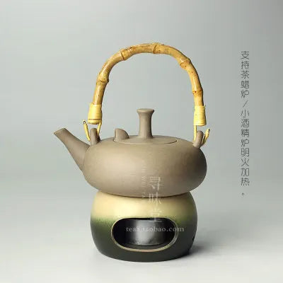 Boiled Tea Kettle Jingdezhen Unglazed Lifting Beam Pot Small Pot Hantao  Stone Pottery Kung Fu Black Tea Set Free Shipping