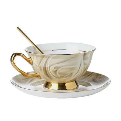 Bone China Coffee Cup High Beauty Exquisite Ceramic Home Water Cup Set European Light Luxury Wedding Gift Housewarming Gift