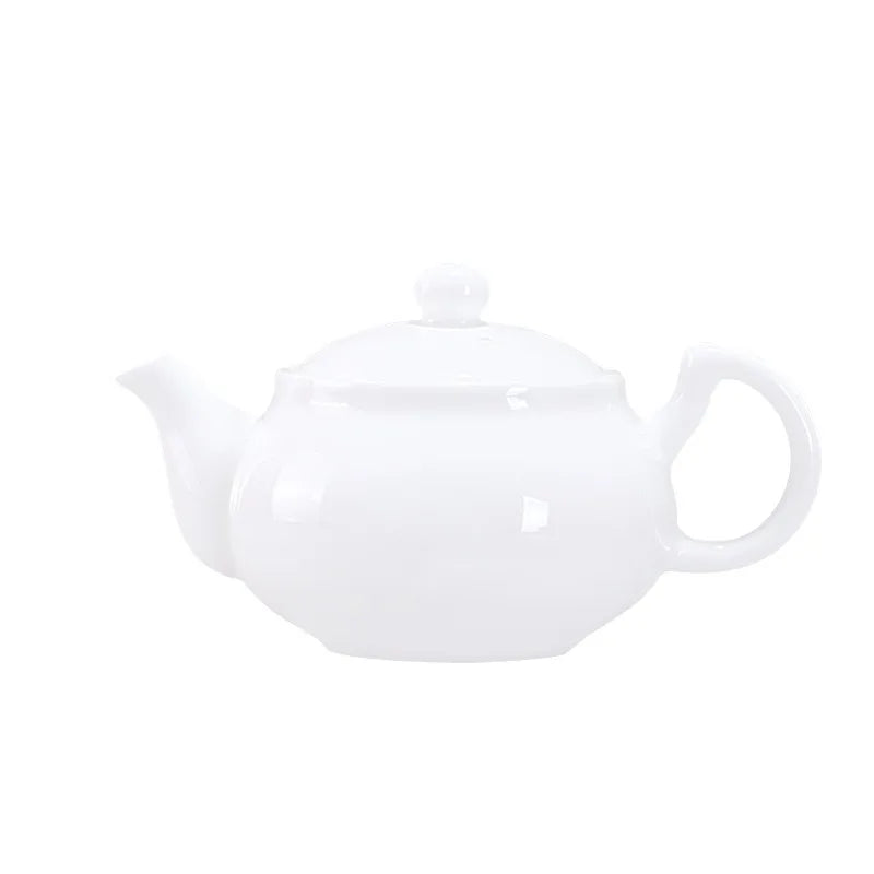 Bone China Handmade Ruyi Pot Ceramic Black Tea Tea Maker White Porcelain Household Filter Flower Tea Teapot 150ml