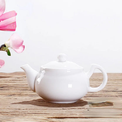 Bone China Handmade Ruyi Pot Ceramic Black Tea Tea Maker White Porcelain Household Filter Flower Tea Teapot 150ml