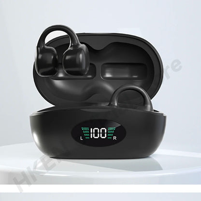 Bone Conduction Earphones Bluetooth 5.3 Ear Clip on Ear Earring Wireless Headphones Sports Hifi Headsets Ear Hook With Mic