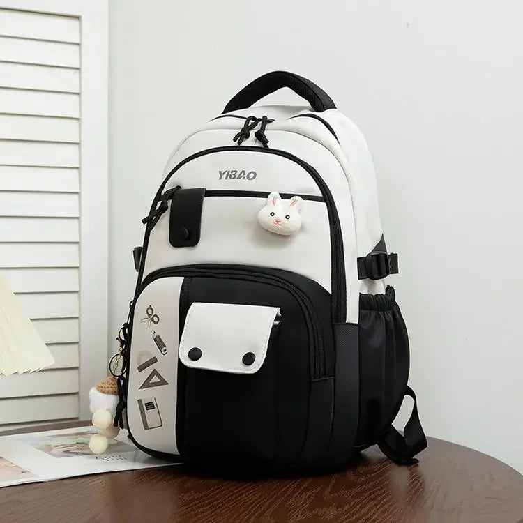 Book Bag Large-capacity Nylon Casual Campus Backpack Middle School Student Schoolbag Lightweight Elementary School Girl Backpack