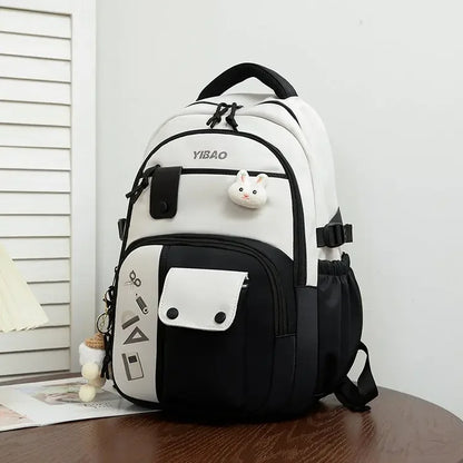 Book Bag Large-capacity Nylon Casual Campus Backpack Middle School Student Schoolbag Lightweight Elementary School Girl Backpack