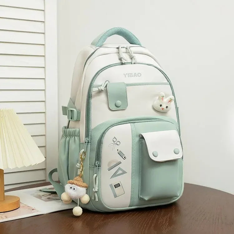 Book Bag Large-capacity Nylon Casual Campus Backpack Middle School Student Schoolbag Lightweight Elementary School Girl Backpack