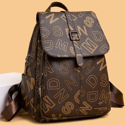 Book Bag Women's New Fashion Letter Printing Backpacks Casual Multi Purpose One Shoulder Women's Bag Backpack Mochilas Sac A Dos