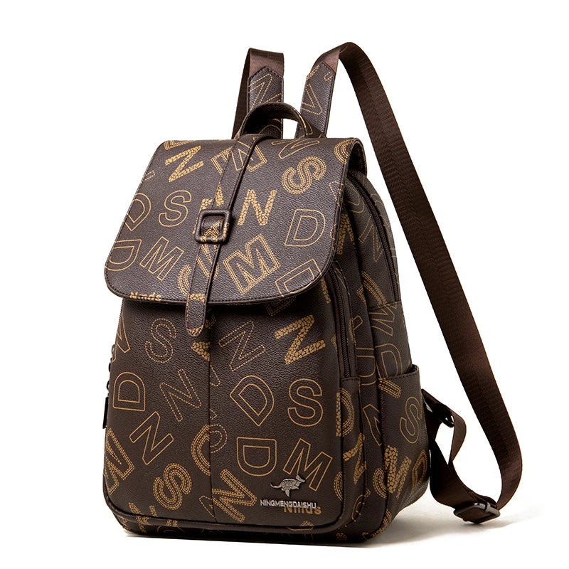 Book Bag Women's New Fashion Letter Printing Backpacks Casual Multi Purpose One Shoulder Women's Bag Backpack Mochilas Sac A Dos