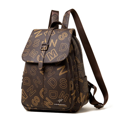 Book Bag Women's New Fashion Letter Printing Backpacks Casual Multi Purpose One Shoulder Women's Bag Backpack Mochilas Sac A Dos