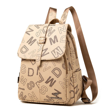 Book Bag Women's New Fashion Letter Printing Backpacks Casual Multi Purpose One Shoulder Women's Bag Backpack Mochilas Sac A Dos