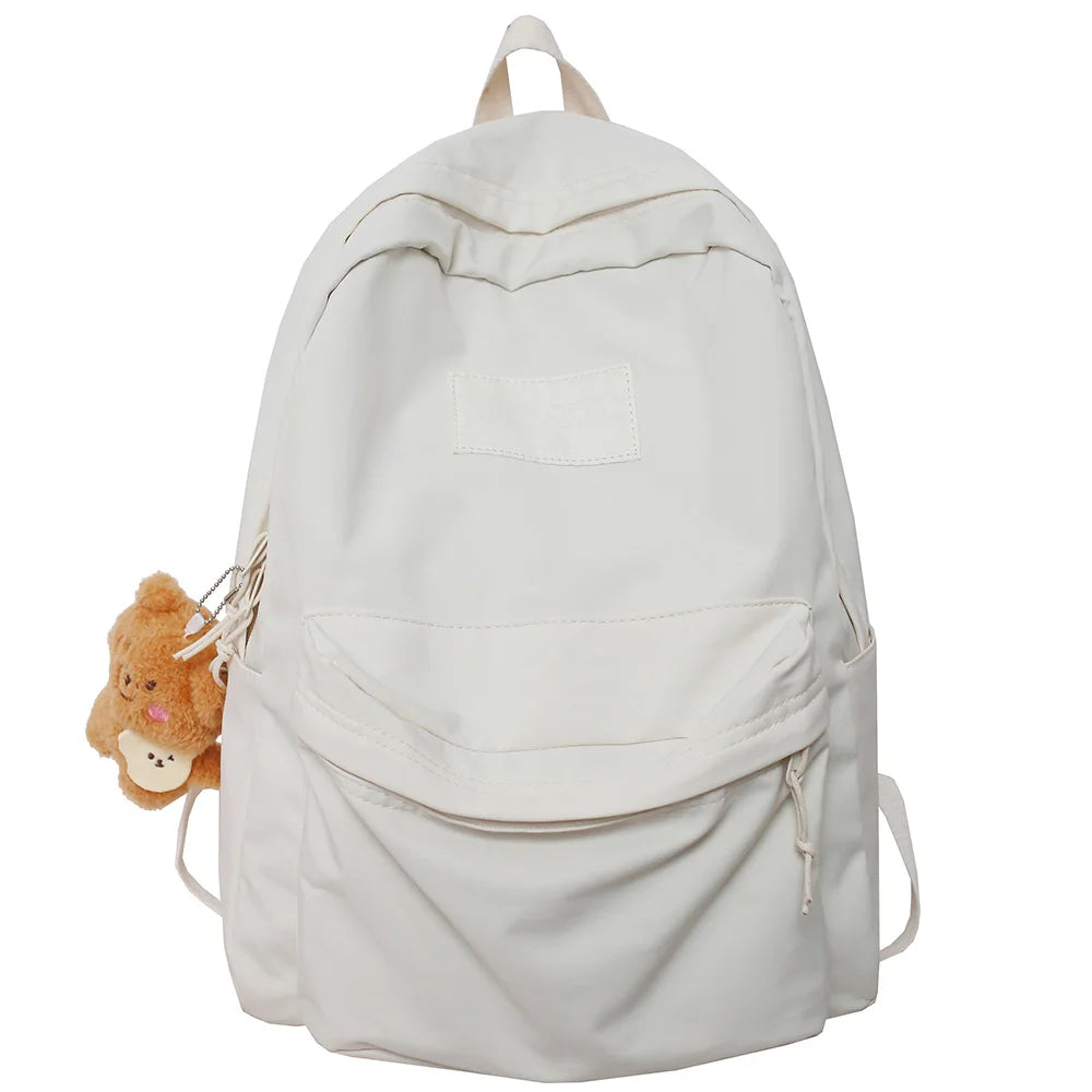 Book Black Ladies Backpacks Kawaii Girl School Nylon Bag Teen College Student Female Backpack Waterproof Cute Women Bags Fashion
