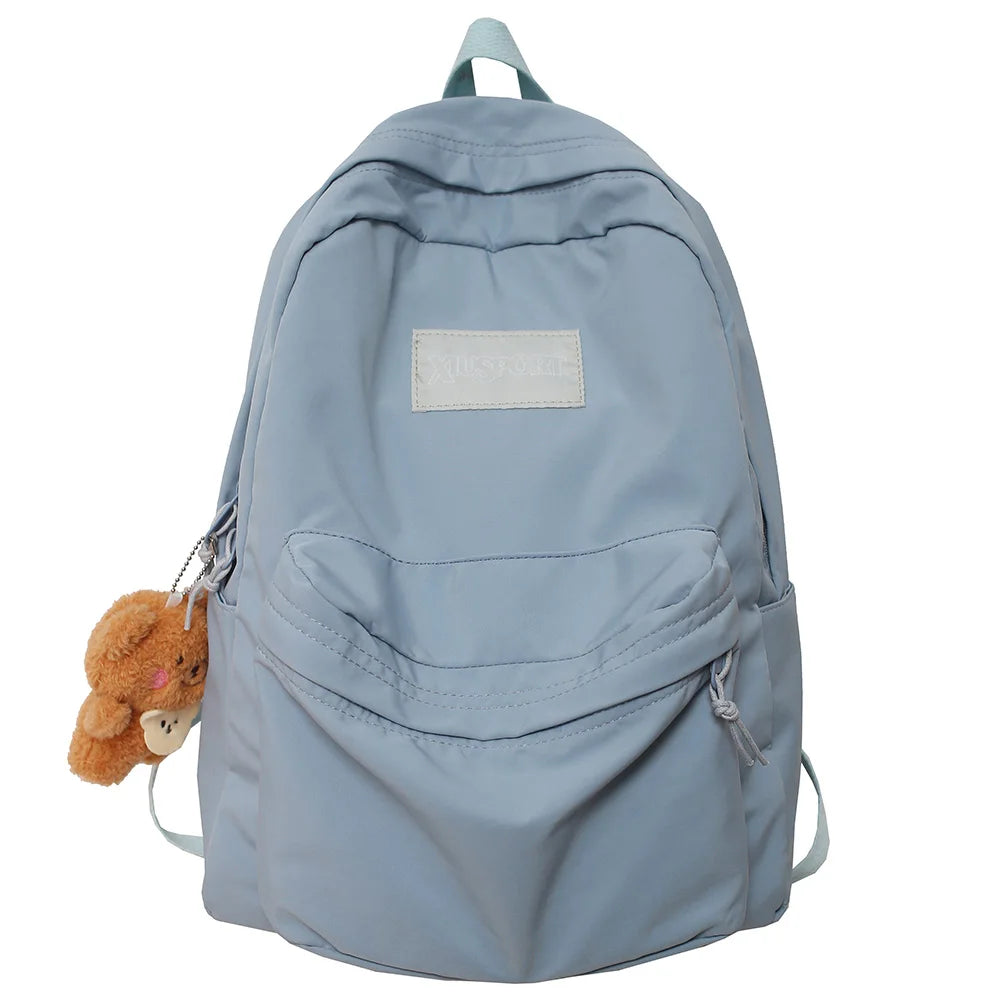 Book Black Ladies Backpacks Kawaii Girl School Nylon Bag Teen College Student Female Backpack Waterproof Cute Women Bags Fashion