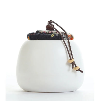 Boutique Ceramic Tea Caddy Airtight Jar Home with Lid Tea Cans  Coffee Moisture-proof Jars Kitchen Grain Spice Container