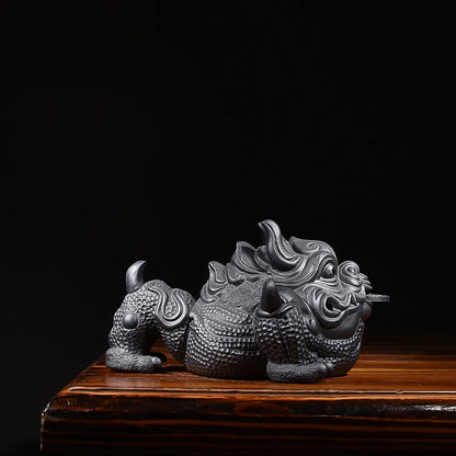 Boutique General Toad Tea Ornaments Yixing Purple Sand Handmade Dragon Toad Lucky Three Feet Golden Toad Tea Ceremony Tea Tray D