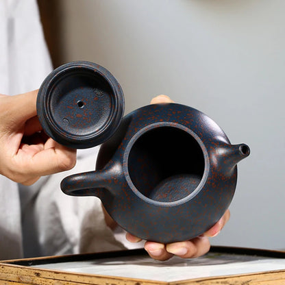 Boutique Yixing-TETERA de arcilla púrpura hecha a mano, juego de té Zisha personalizado con filtro para el hogar, 200ml