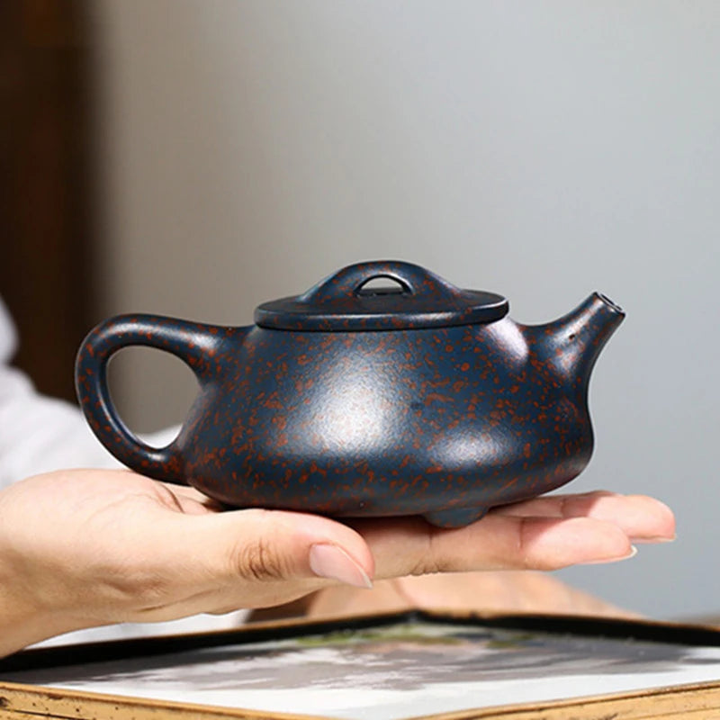 Boutique Yixing-TETERA de arcilla púrpura hecha a mano, juego de té Zisha personalizado con filtro para el hogar, 200ml