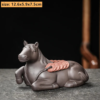 Boutique Zisha Lucky Tea Pet Ornament Creative Pixiu Can Raise Tea Art Decoration Handmade Tea Set Accessories Home Desk Decore