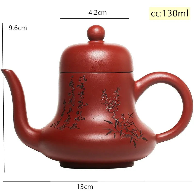 Boutique tea pot purple clay teapot beauties handmade kettle Chinese Dahongpao tea set customized gifts authentic 130ml