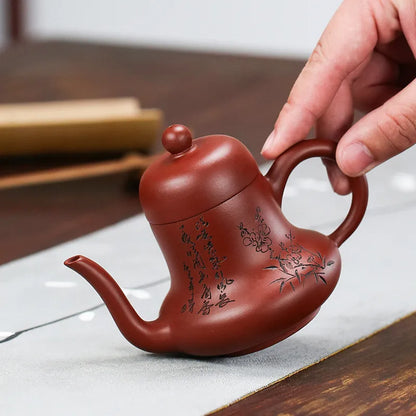 Boutique tea pot purple clay teapot beauties handmade kettle Chinese Dahongpao tea set customized gifts authentic 130ml