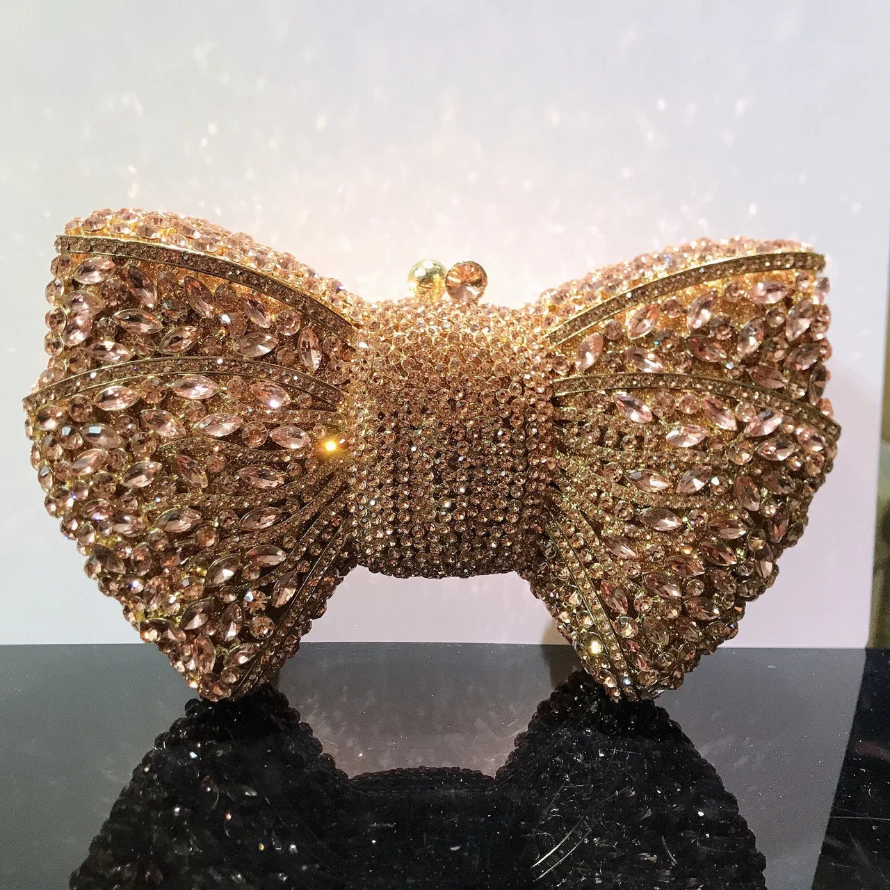 Bow Rhinestone Woman Clutch Stone Fashion Evening Bag Diamond Crystal Wedding Party Bridal Purse Banquet Gala New Handbag
