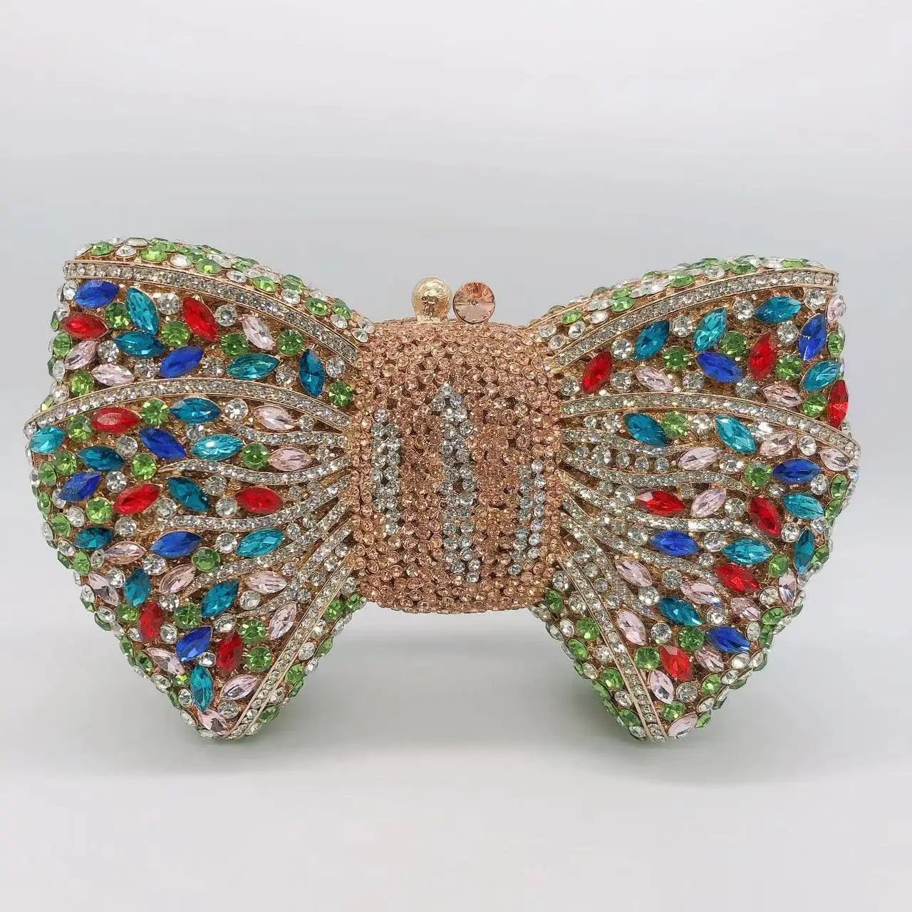 Bow Rhinestone Woman Clutch Stone Fashion Evening Bag Diamond Crystal Wedding Party Bridal Purse Banquet Gala New Handbag