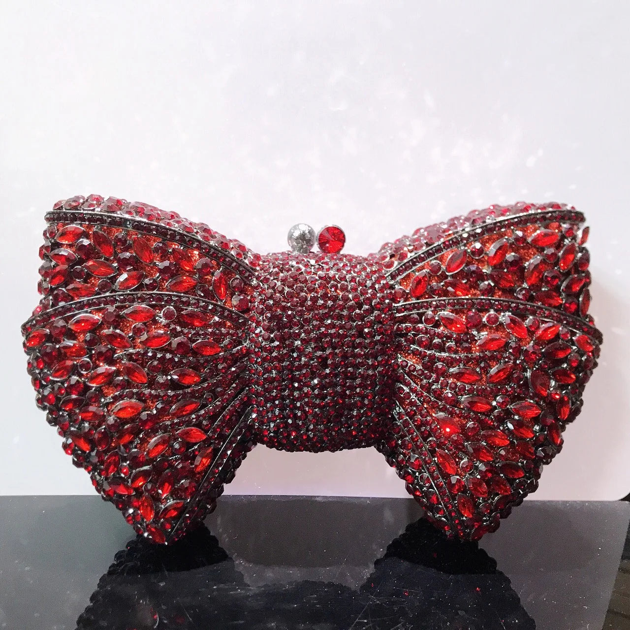 Bow Rhinestone Woman Clutch Stone Fashion Evening Bag Diamond Crystal Wedding Party Bridal Purse Banquet Gala New Handbag